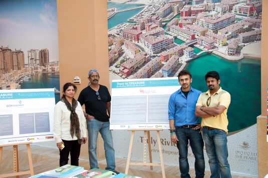 The artist. From left to right, Smita Aloni, Patric Rozario, Dr. Sreekumar and Mahesh.